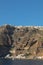 Cliff of fira, view of the sea. Santorini Greece.