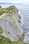 Cliff formed by the Flysch, Northern Spain