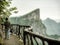 The Cliff Hanging Walkway at Tianmen Mountain, The Heaven`s Gate at Zhangjiagie, Hunan Province, China, Asia