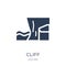 Cliff icon. Trendy flat vector Cliff icon on white background fr