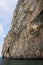 Cliff inside the deep blue of Caribbean sea Venezuela