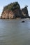 Cliff inside the deep blue of Caribbean sea Venezuela