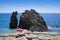 Cliff on Monterosso beach in Cinque Terre