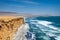 Cliff ocean view paracas peru, National Reserve, Pacific Ocean.