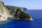 Cliff with rocks, Zakynthos island