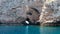 Cliff in the sea near of grotta di nettuno