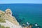 Cliff and Sea View in Cape Kaliakra Top Bulgarian Touristic Travel Destination Seascape