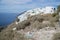 Cliff with Sea View, Whitewashed Houses and Trash, Santorini, Cyclades, Greece