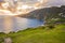 A cliff at Sliabh Liag, Co. Donegal on a sunny day