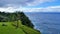 Cliff Top Ocean View With Adirondack Chair On Kauai, Hawaii