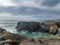 Cliff and turquoise blue sea in Brittany