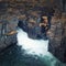 cliff waterfall in abisko national park in polar sweden