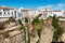 Cliff and white houses in Ronda, Spain