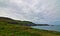 Cliffs along Irish Coast next to tiny Carrick-a-rede island