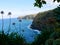 Cliffs on the atlantic ocean seen from miradouro da Rocha on the island of Sao Miguel