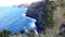 Cliffs on the atlantic ocean seen from miradouro da Rocha on the island of Sao Miguel