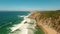 Cliffs and beaches of the western coast of Portugal aerial