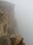 Cliffs on the Bermamit Plateau in the thick fog