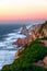 The cliffs of Cabo da Roca at sunset. The westernmost point of Europe.