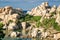 Cliffs on Cala Spinosa Beach. Sardinia. Italy.