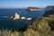 The cliffs of Cap Prim and Portixol island