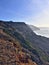 Cliffs at Cape Espichel on coast of Atlantic Ocean. The location is famous for sanctuary complex