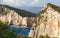 Cliffs at Cape Lefkatas, Lefkada , Ionian sea, Greek Islands