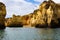 Cliffs on the coast of Lagos in southern Portugal