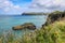 Cliffs and coastline.