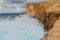 Cliffs of Dwejra, location of the collapsed Azure Window on the island of Gozo, Mal