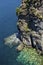 Cliffs and emerald water at Sorrento along the Amalfi Coast.