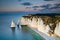 the cliffs of Etretat,Falaise d\\\'Aval, Normandy France