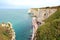 The cliffs of Etretat in Normandy