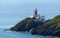 Cliffs in Howth and lighthouse