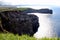 Cliffs and jagged Atlantic coastline west of Miraduro de Santa Iria, Moinhos, Sao Miguel Island, Azores, Portugal