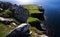 Cliffs and lighthouse, scotland