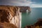The cliffs and Manneporte arch at Etretat