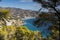 Cliffs of Maro Cerro Gordo Natural Park, near Maro and Nerja, Malaga province, Costa Del Sol, Spain.