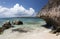 Cliffs near the Puka Shell Beach. Boracay island