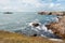 Cliffs and ocean on the coast of Quiberon