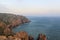 Cliffs over the Atlantic ocean. The westernmost point in Europe. Cape Roca Cabo da Roca, Portugal