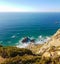 Cliffs over the Atlantic ocean. The westernmost point in Europe. The edge of the land. Cape Roca or Cabo da Roca, Portugal