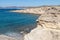 Cliffs and rocks in Mytakas beach