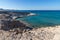 Cliffs and rocks in Mytakas beach