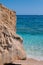 Cliffs in Sardinia Island near Turquoise Sea, Italy