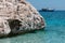 Cliffs in Sardinia Island near Turquoise Sea, Italy