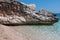 Cliffs in Sardinia Island near Turquoise Sea, Italy