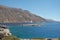 Cliffs and sea on the south coast of the Greek island of Crete, at the charming village of Loutro