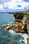 Cliffs on the southern shore of Tongatapu island in Tonga