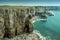 Cliffs at St Govan`s Chapel, Pembrokeshire